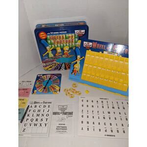Vintage 2005 The Simpsons Wheel of Fortune Deluxe Board Game Collectors Tin